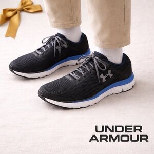 Under Armour Speedform Gemini 2 Running Shoes Black Blue 9.5